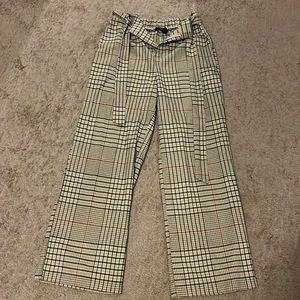Flare plaid pants